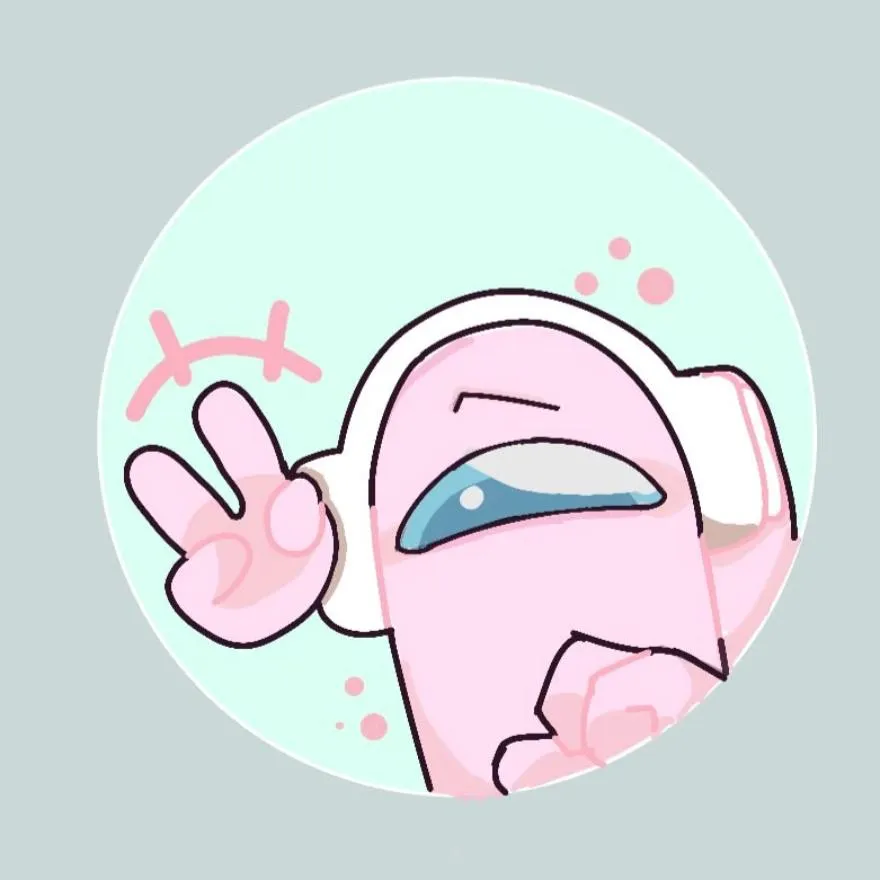 Among Us PFP #9 (cute, pink)
