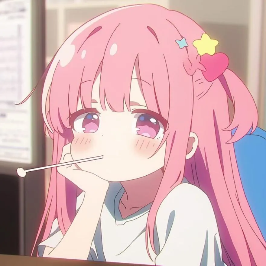 Anime PFP #15 (cute, girl, pink)