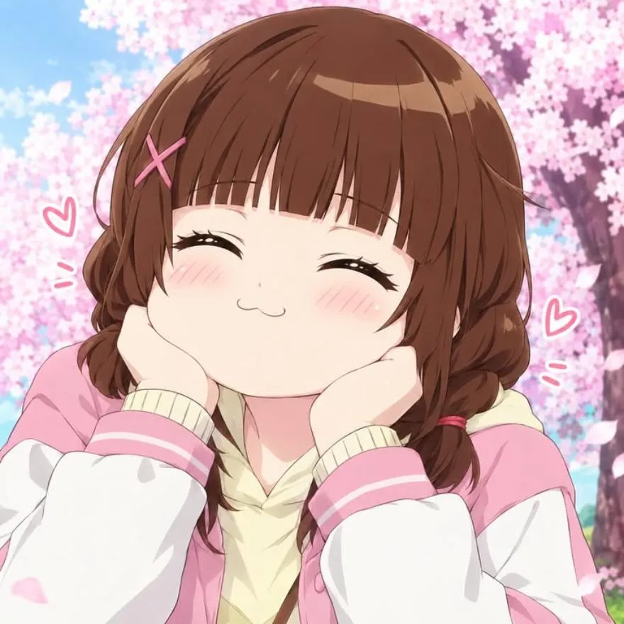 Anime PFP #17 (cute, girl, pink)