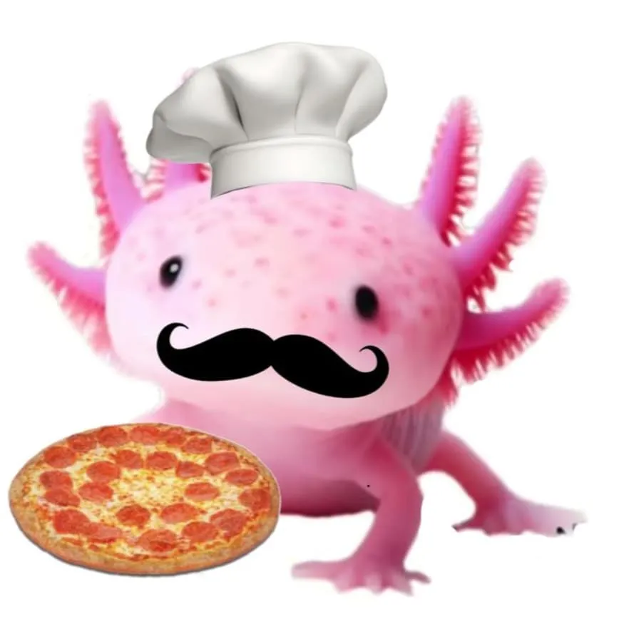 Axolotl PFP #10 (food, funny, pink)