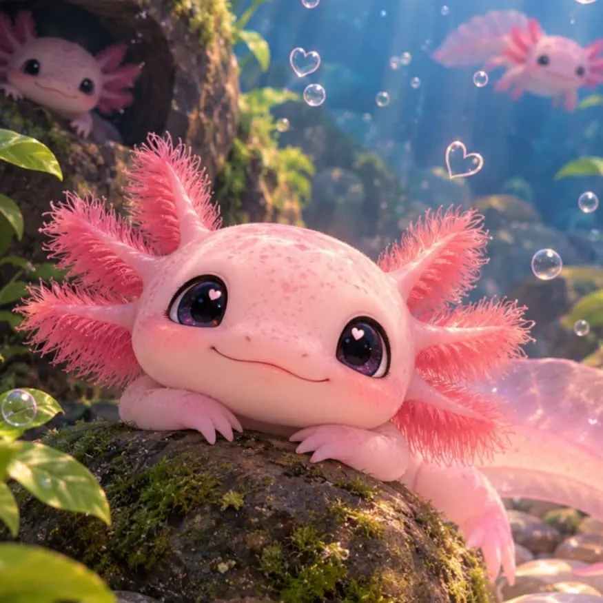 Axolotl PFP #5 (cute, pink)