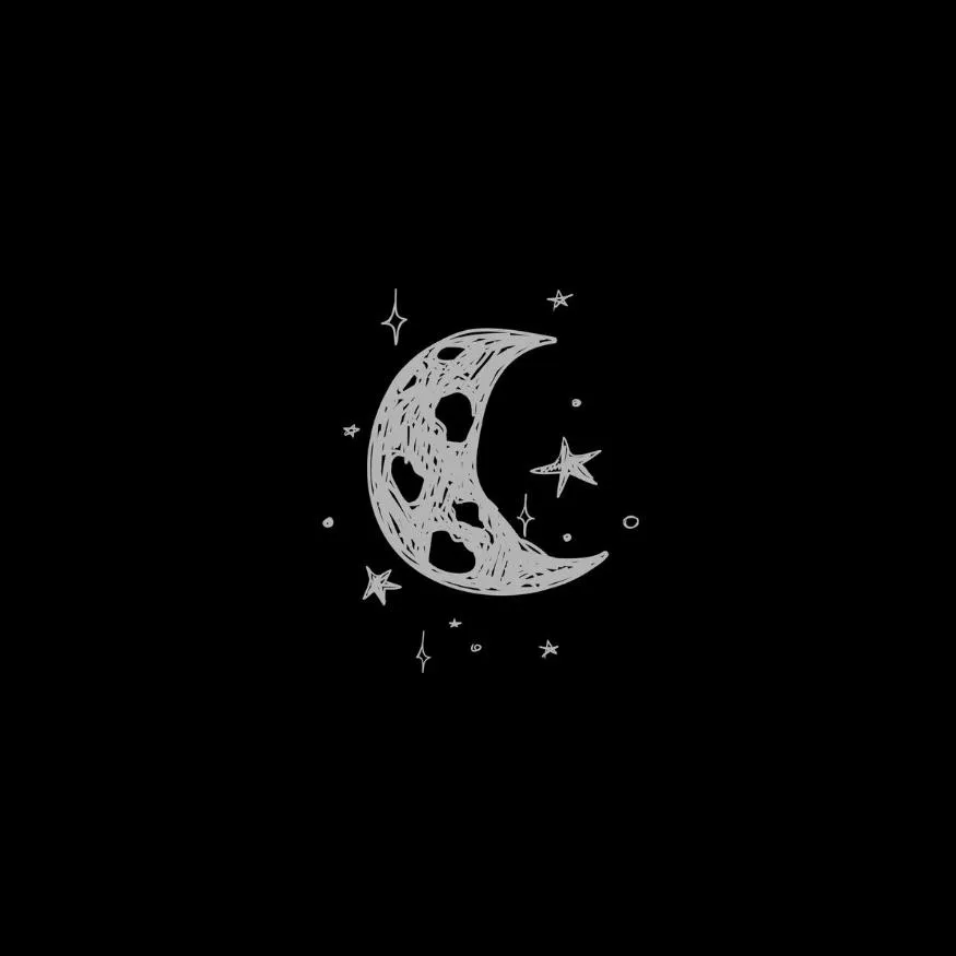 Black PFP #37 (minimalist, moon)