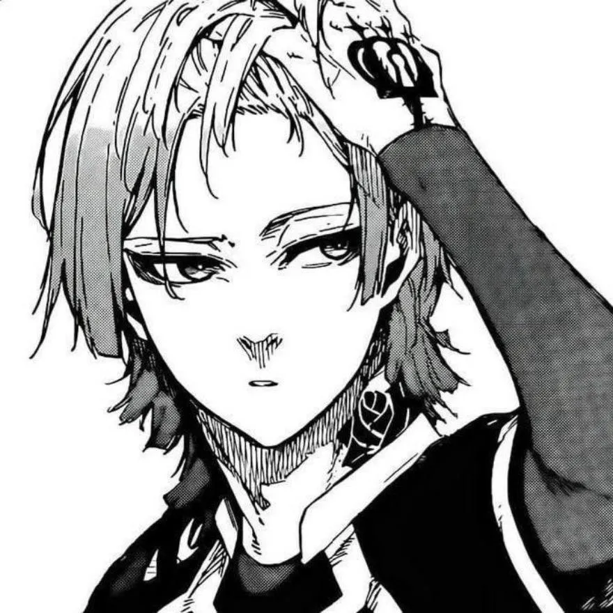Blue Lock PFP #16 (black and white, kaiser, manga)