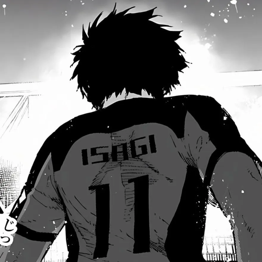 Blue Lock PFP #8 (black and white, isagi, manga)