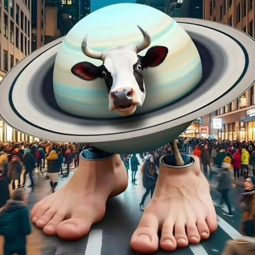 Brainrot PFP #4 (la vacca saturno, weird)