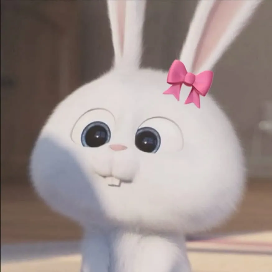 Bunny PFP #13 (bow, cute, white)