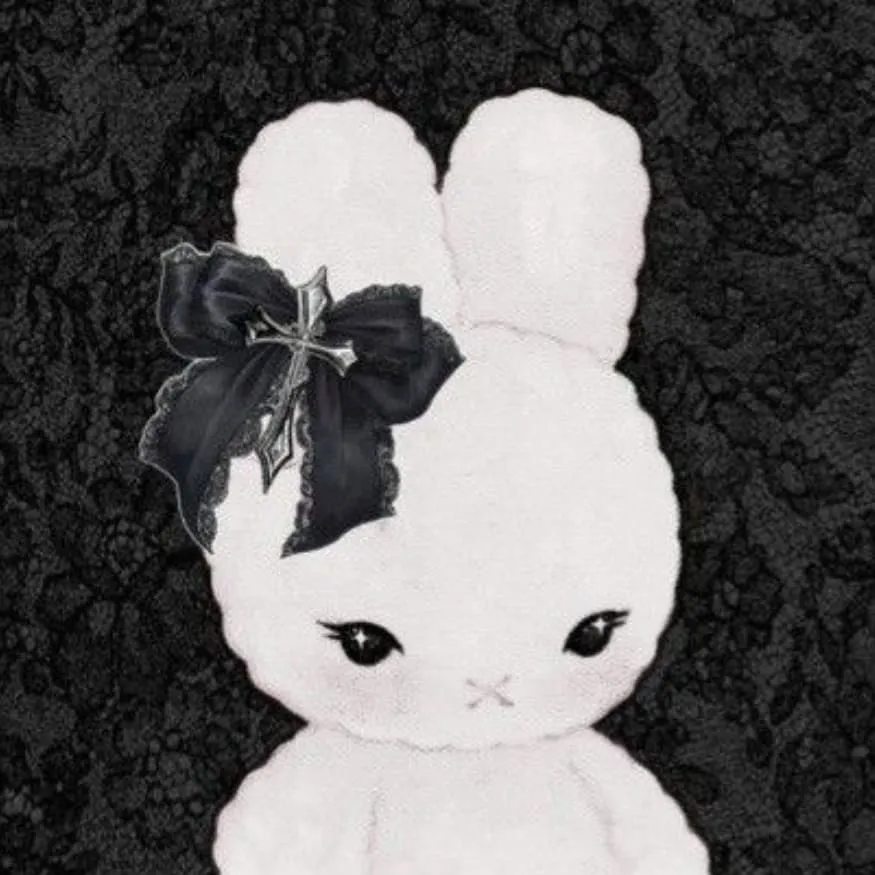 Bunny PFP #16 (bow, dark, gothic, plush)