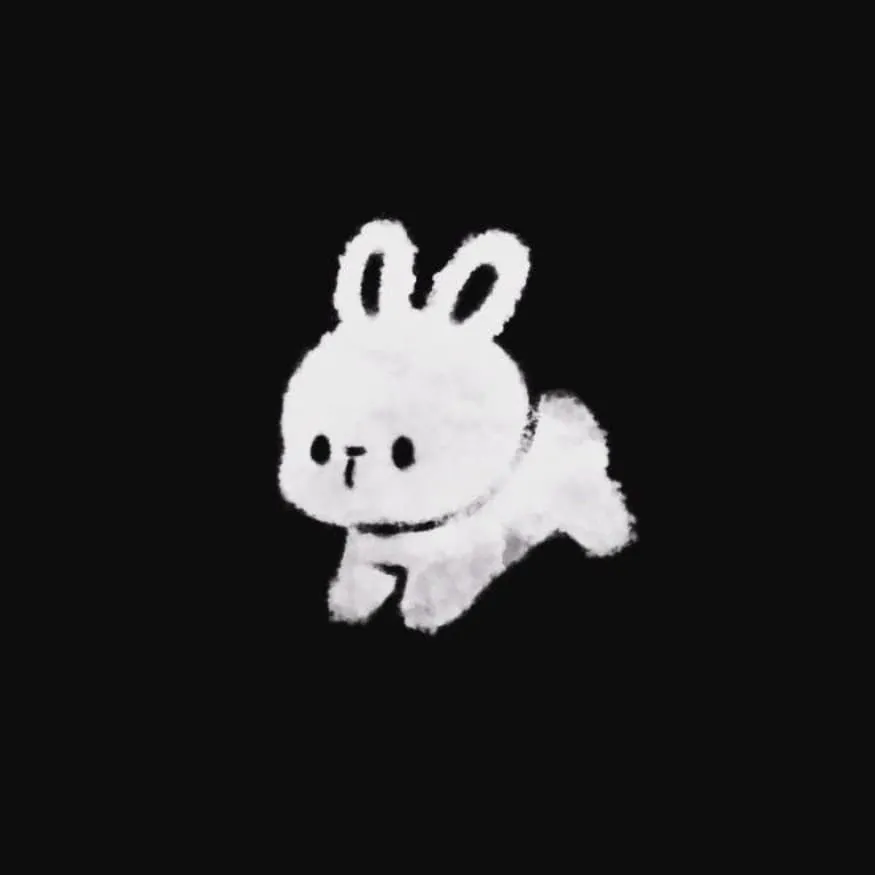 Bunny PFP #19 (black, cute, white)