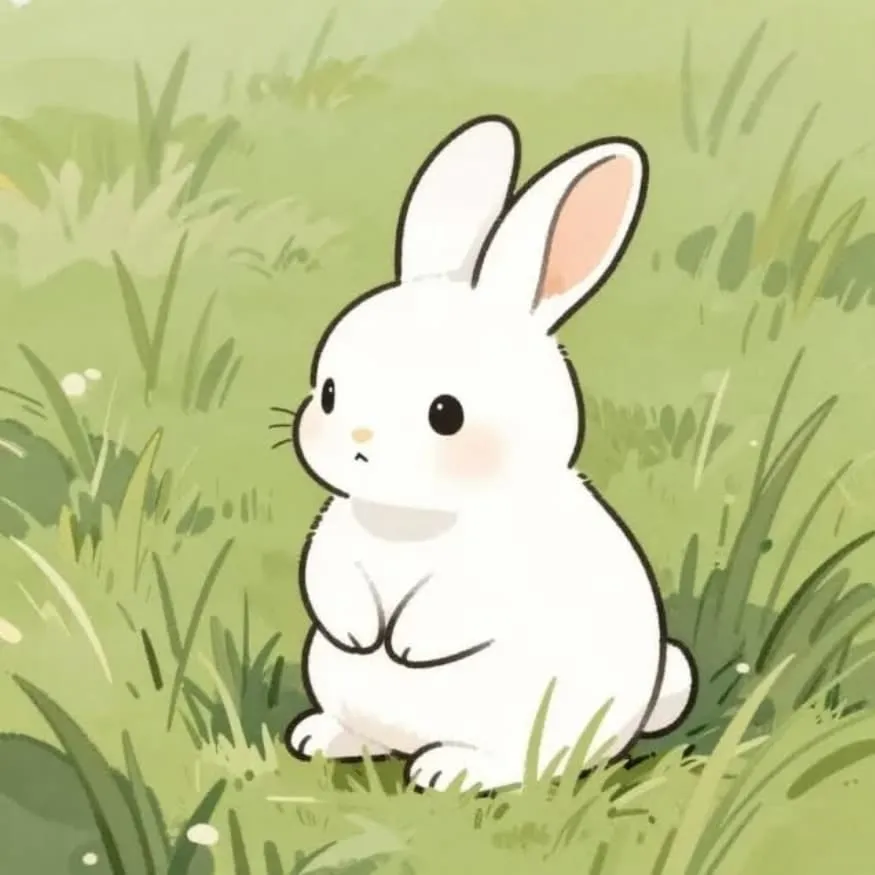 Bunny PFP #2 (cute, nature, white)