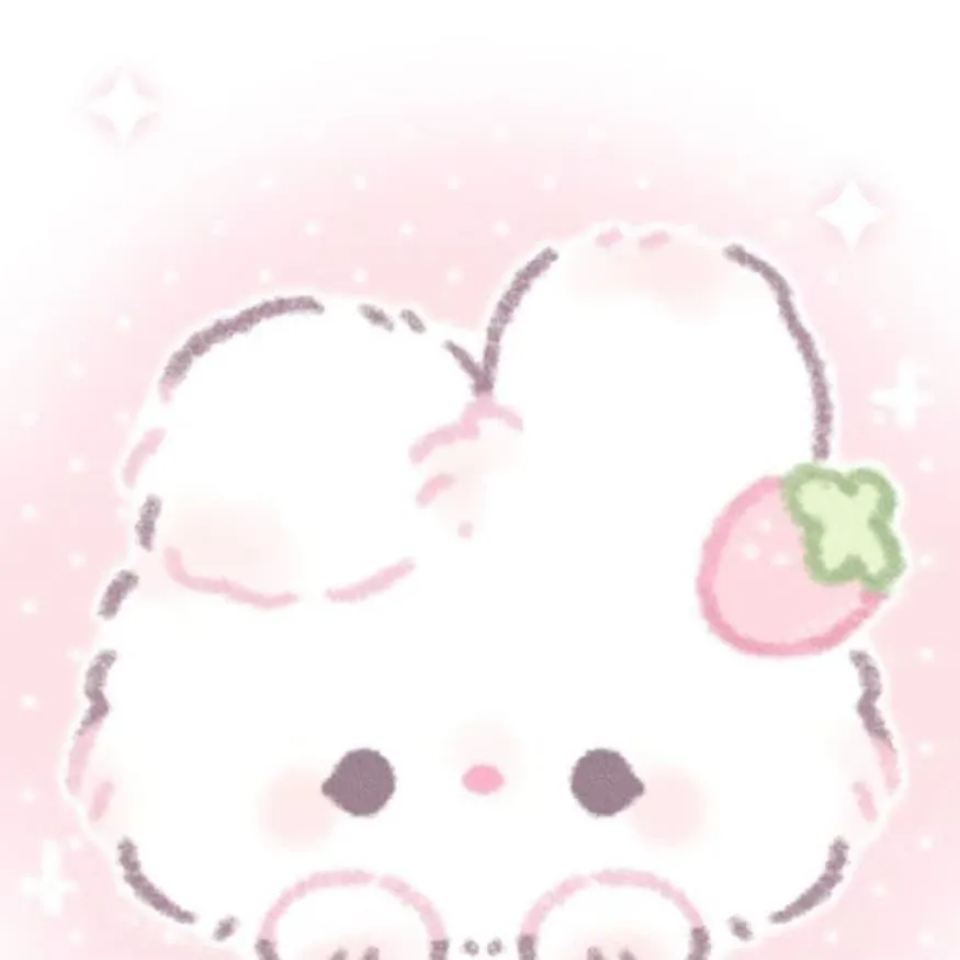 Bunny PFP #3 (cute, pink, strawberry)