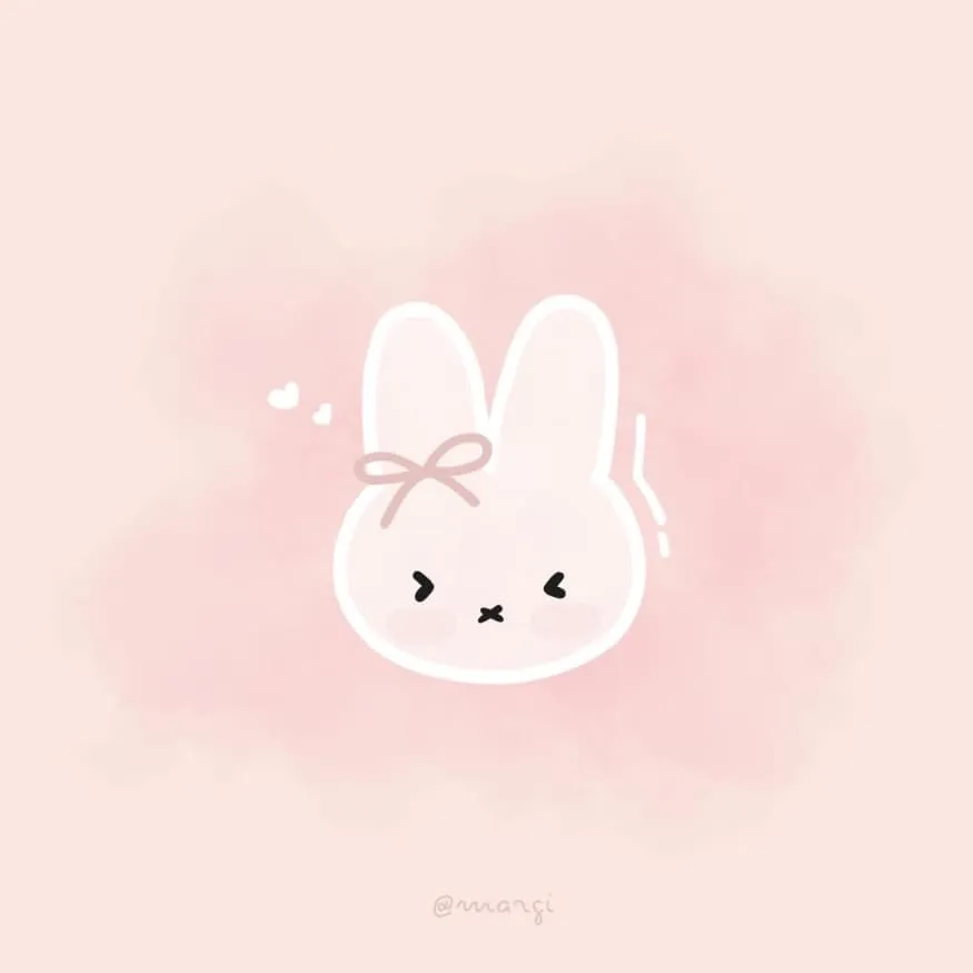 Bunny PFP #5 (aesthetic, bow, pink)