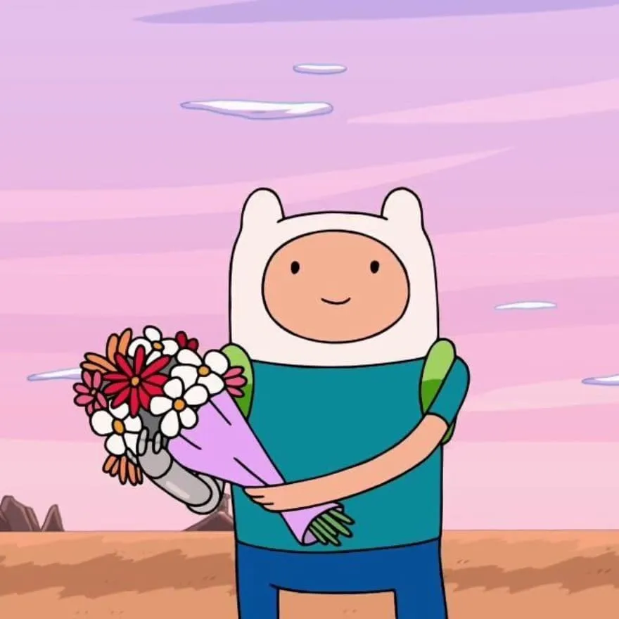 Cartoon PFP #27 (adventure time, cute, flower)