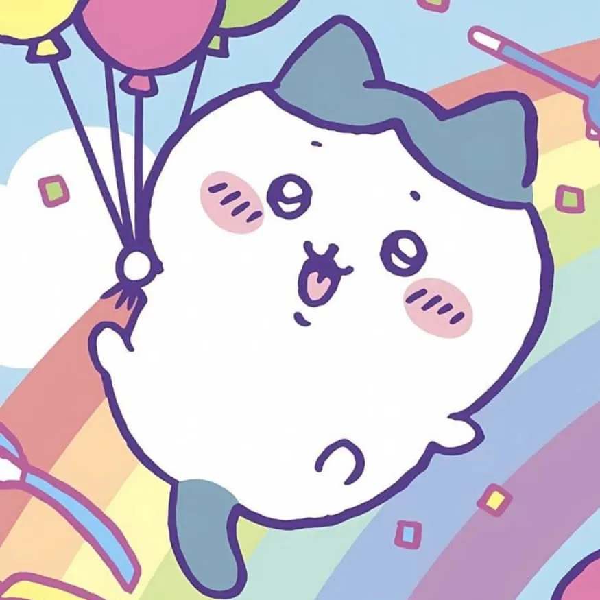 Chiikawa PFP #20 (cute, hachiware, rainbow)