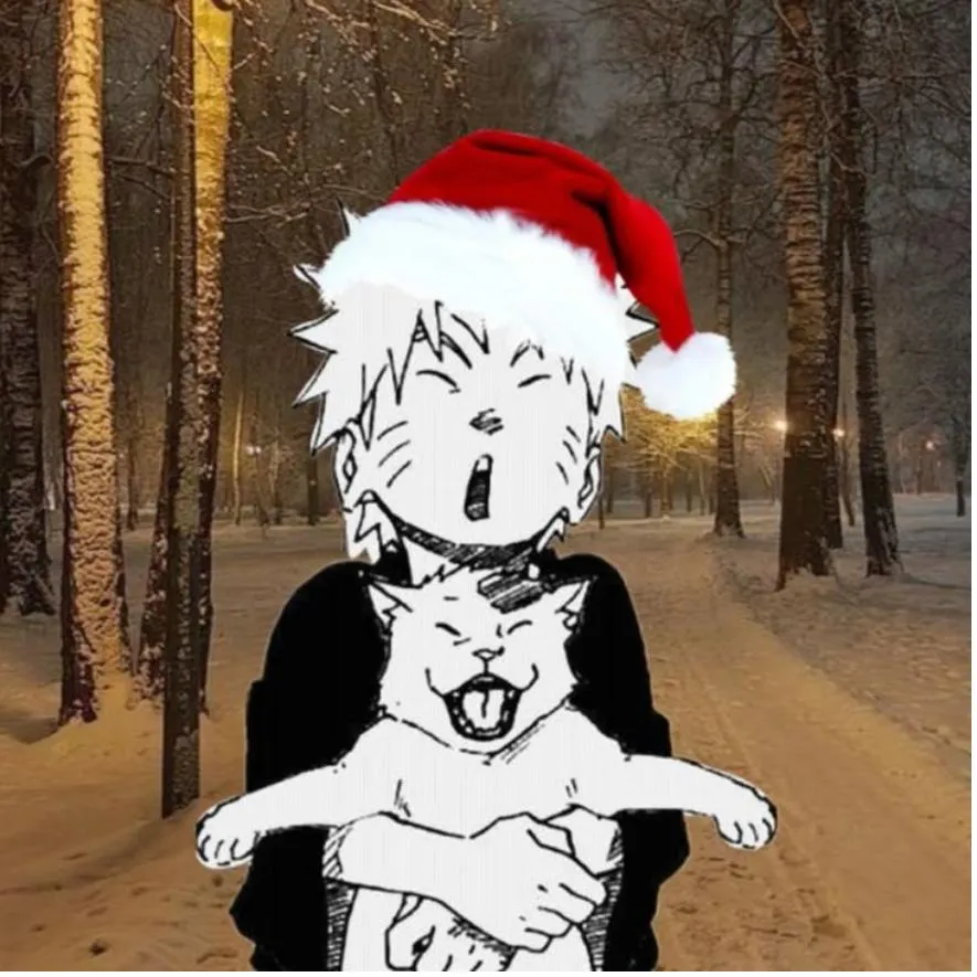 Christmas PFP #22 (anime, cat)