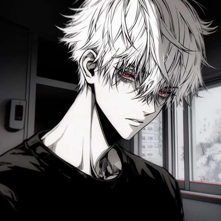 Cool PFP #24 (anime, black and white)
