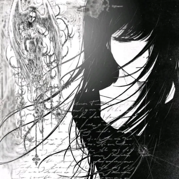 Cool PFP #28 (black and white, dark, manga)