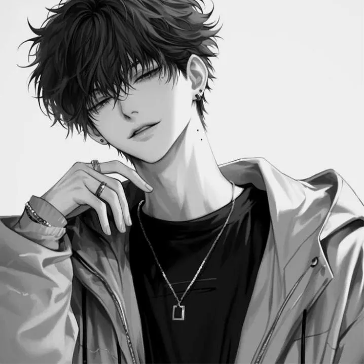 Cool PFP #29 (anime, black and white)
