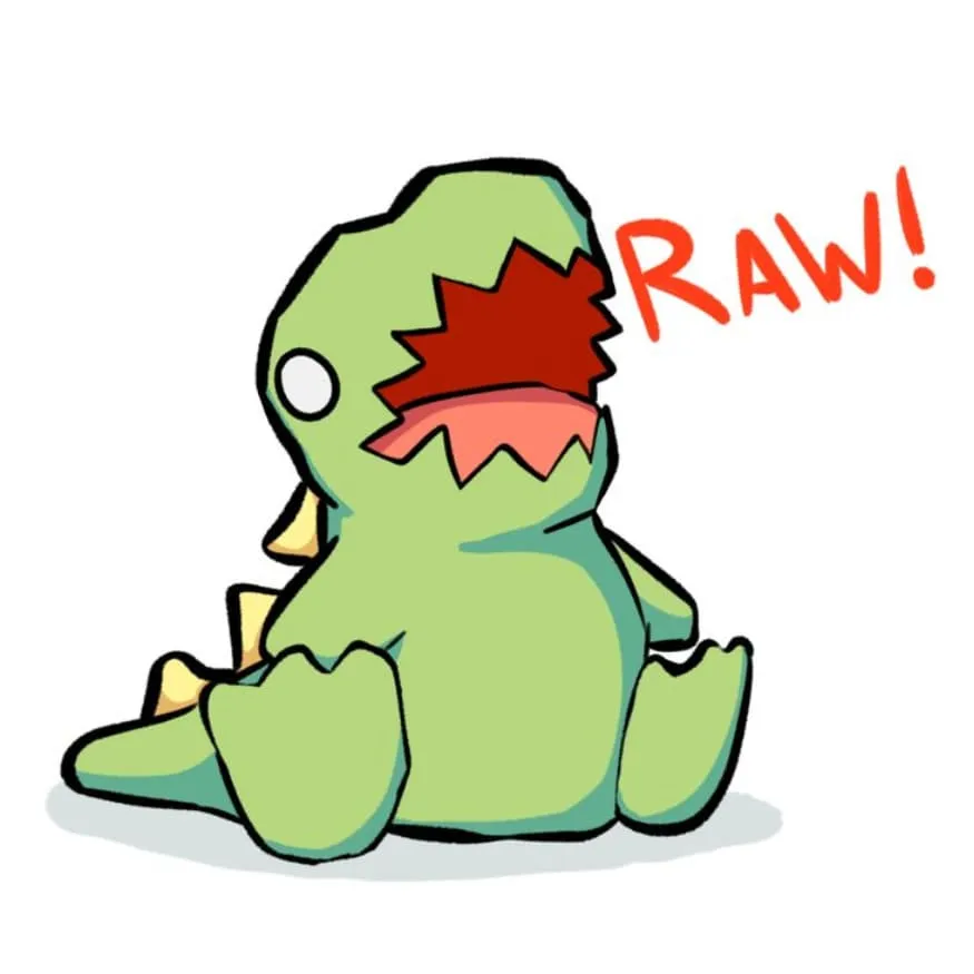 Dinosaur PFP #4 (cartoon, funny, green)