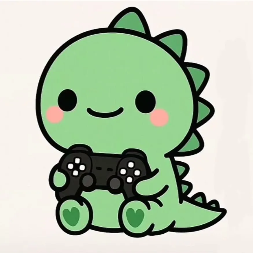 Dinosaur PFP #8 (cartoon, gaming, green)