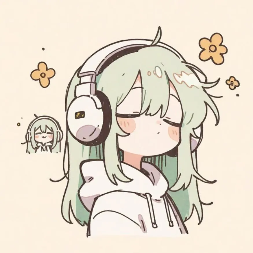 Discord PFP #42 (anime, girl, headphones)