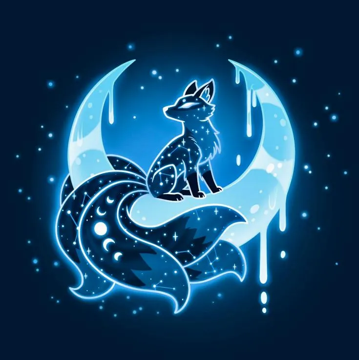 Fox PFP #5 (aesthetic, blue)