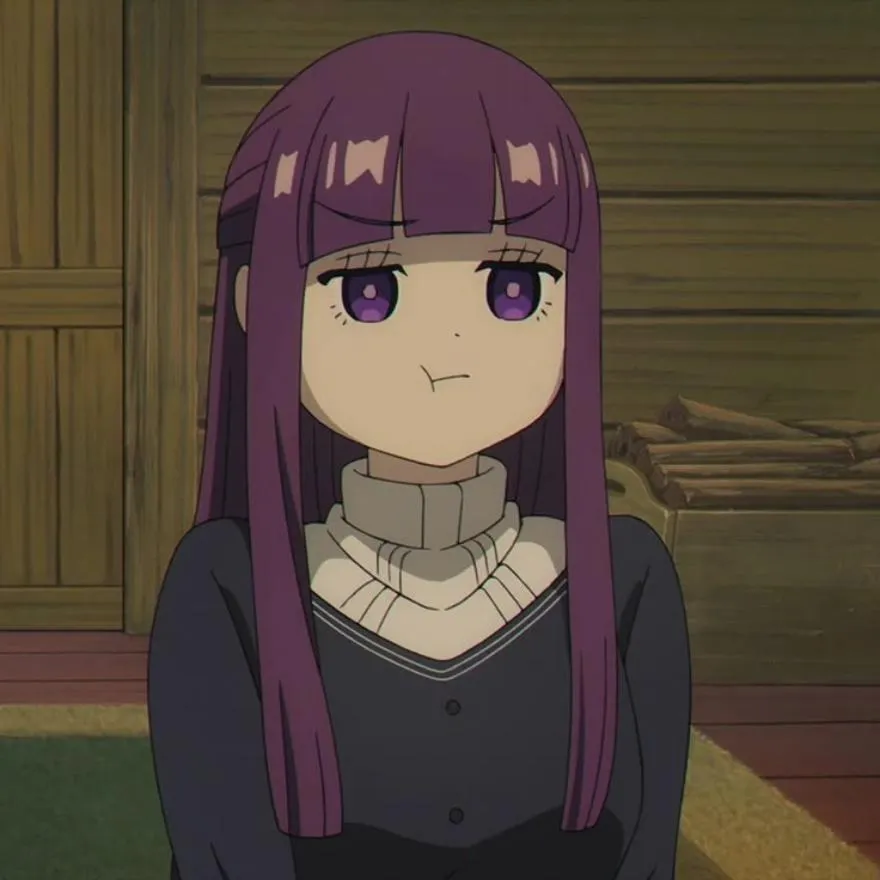 Frieren PFP #14 (fern, funny, purple)