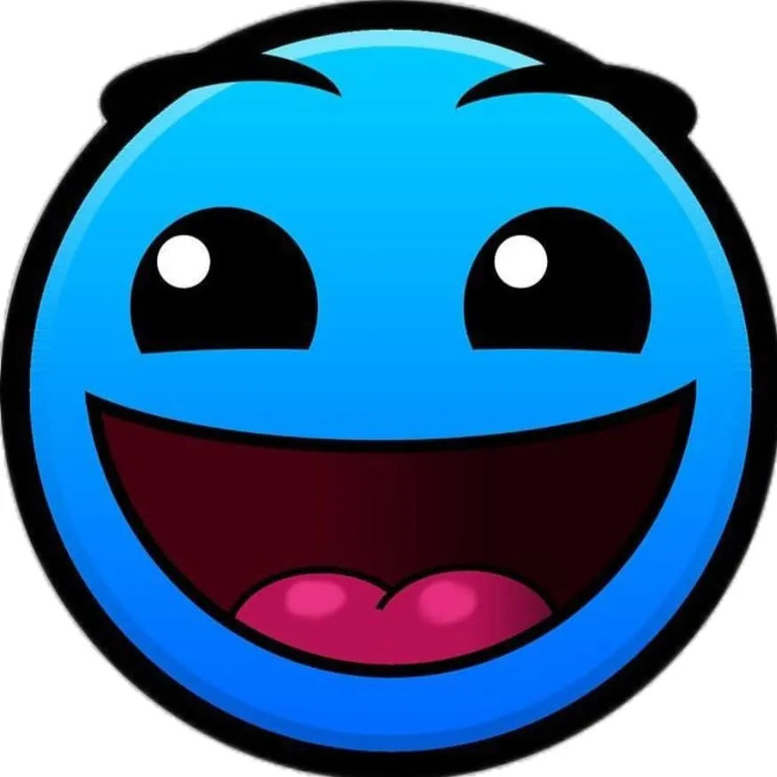 Geometry Dash PFP #6 (blue, face, funny)