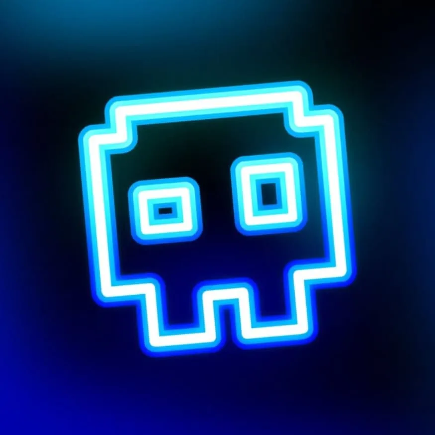 Geometry Dash PFP #9 (blue, cube, neon)