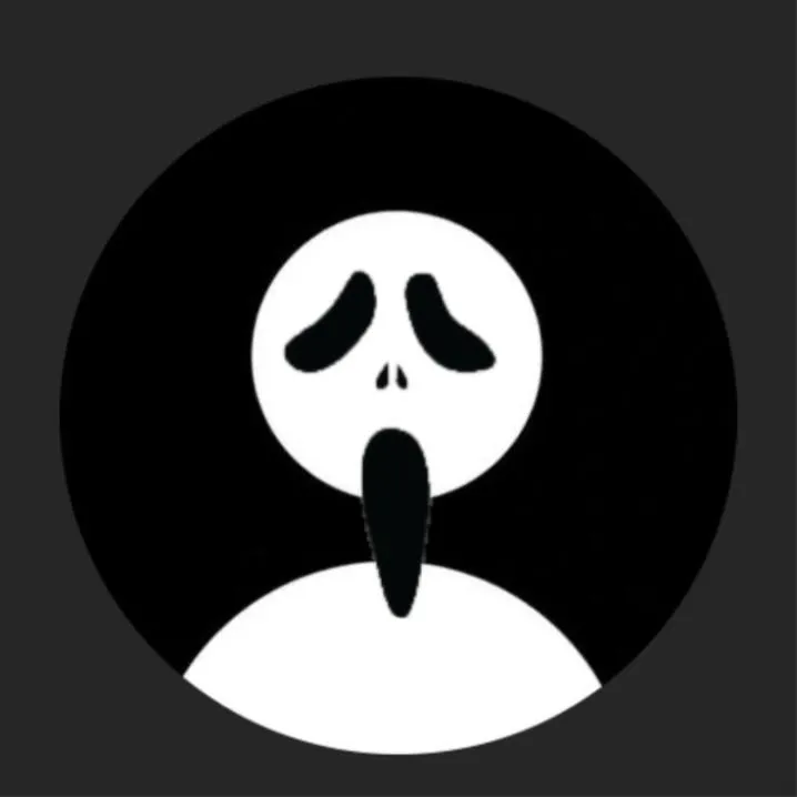 Ghostface PFP #12 (black and white, mask)