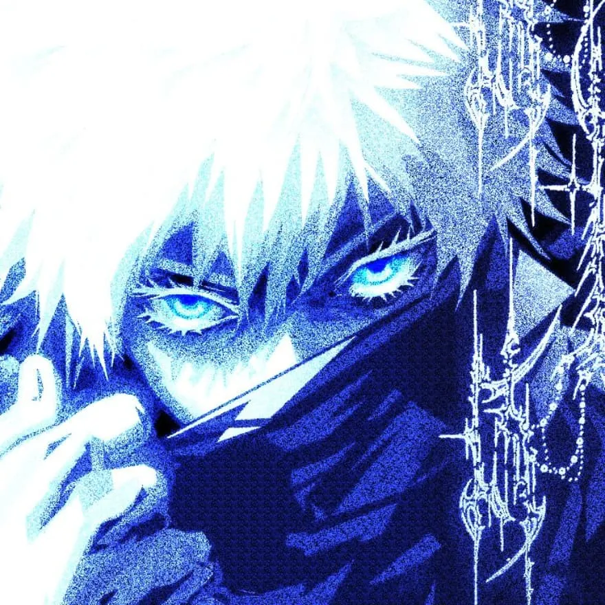 Gojo PFP #31 (blue, dark, manga)