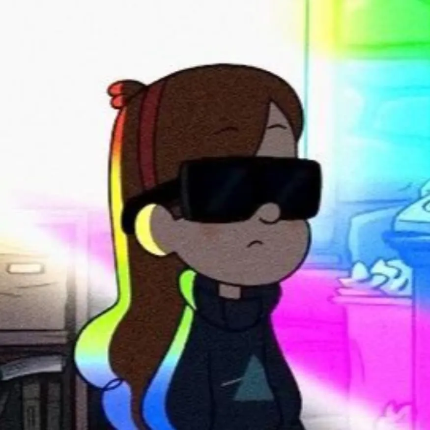 Gravity Falls PFP #14 (mabel, rainbow, sunglasses)