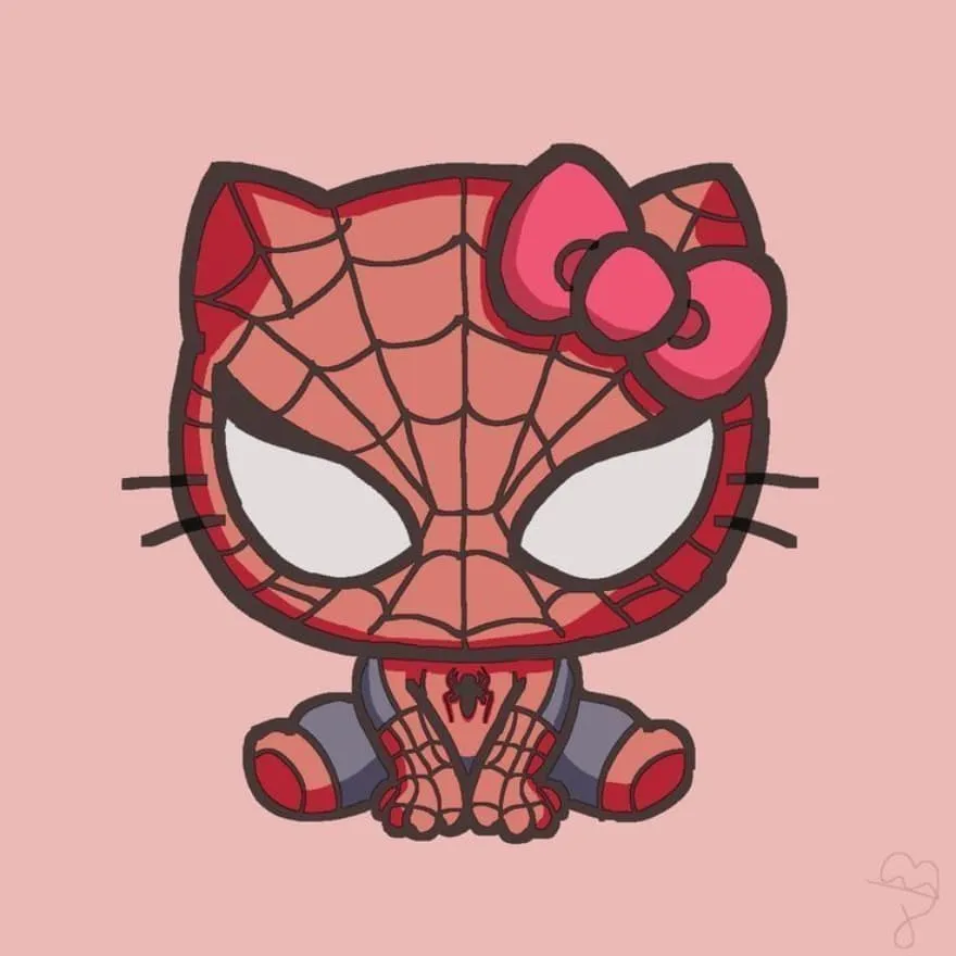 Hello Kitty PFP #25 (red, spider man)
