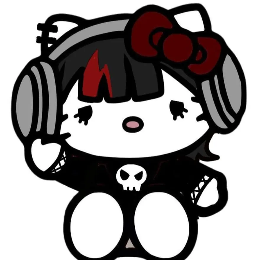 Hello Kitty PFP #37 (emo, headphones)