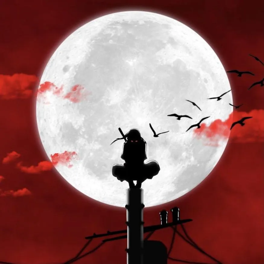 Itachi PFP #13 (crow, red)