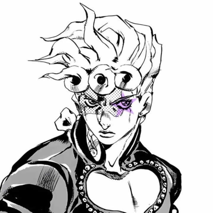 Jojo PFP #20 (black and white, giorno, manga)