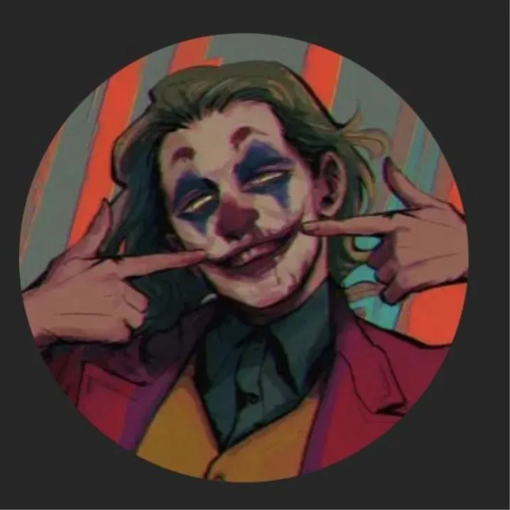 Joker PFP #12 (dark, drawing, red)