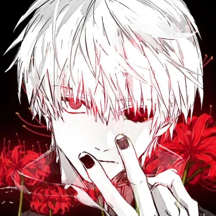 Kaneki PFP #3 (flower, red)