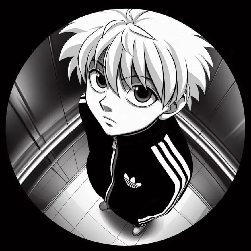 Killua PFP #13 (black and white)