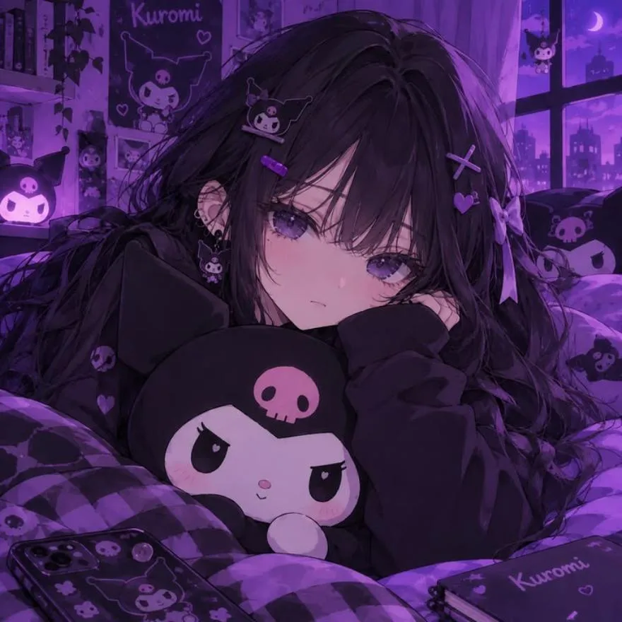 Kuromi PFP #13 (aesthetic, girl, purple)