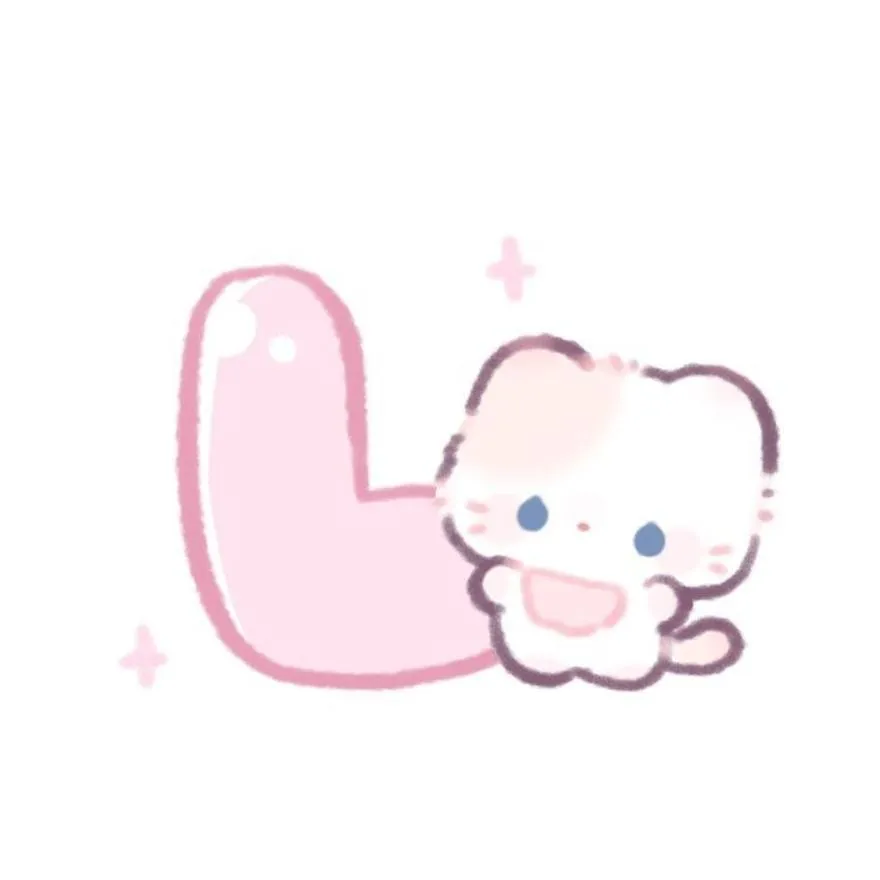 Letter PFP #24 (cute, l, pink)