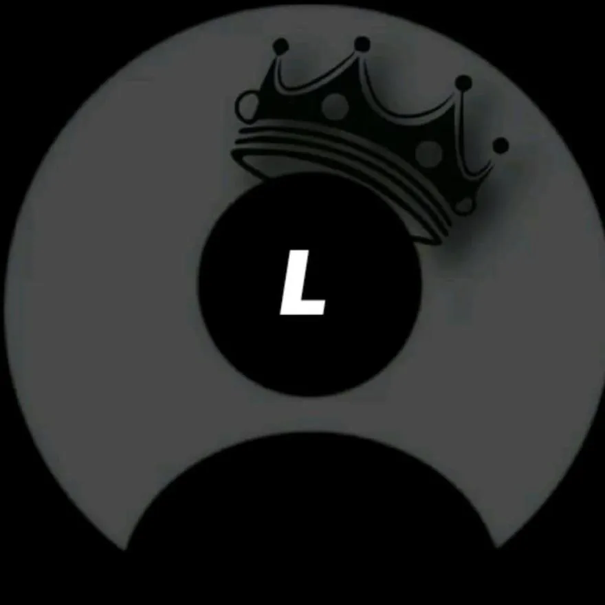 Letter PFP #25 (black, crown, l)