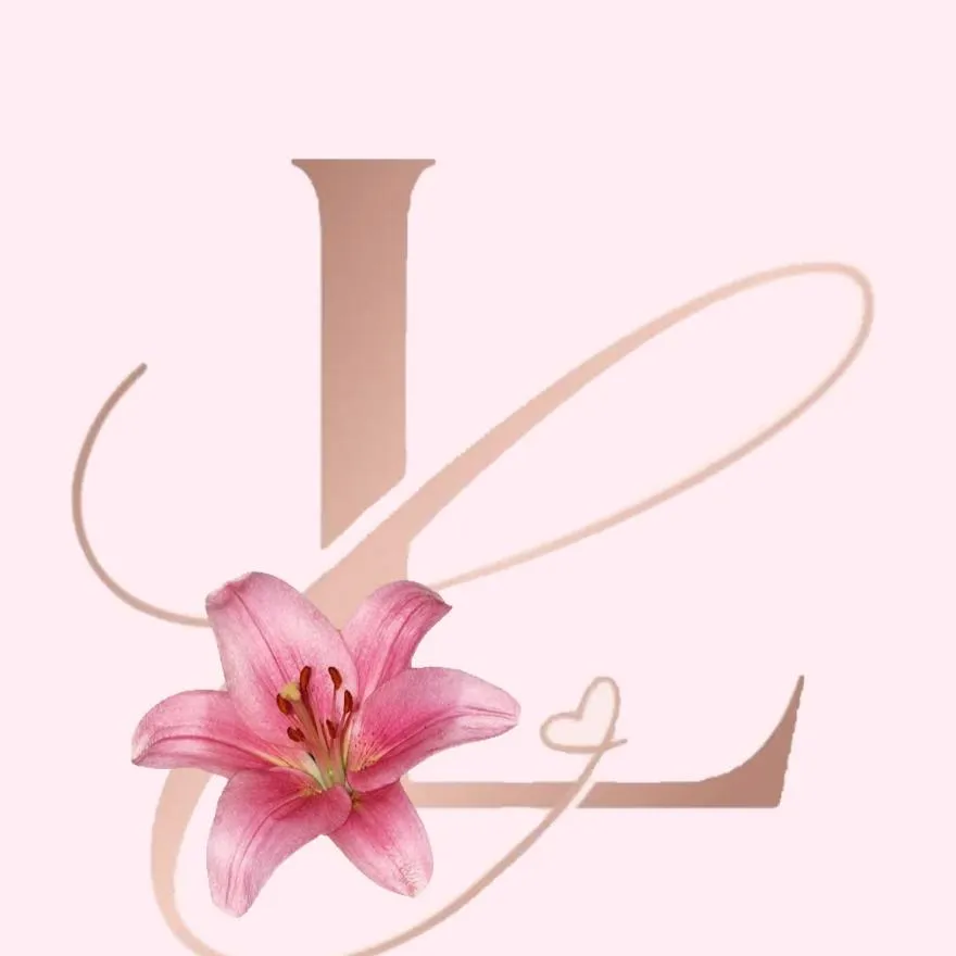 Letter PFP #26 (flowers, l, pink)