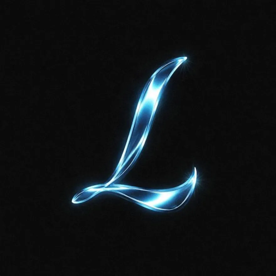 Letter PFP #29 (black, blue, l)