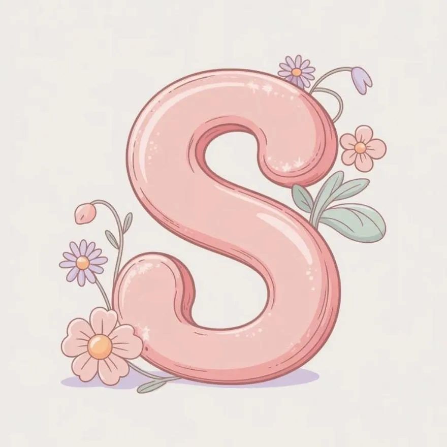 Letter PFP #31 (flowers, pink, s)
