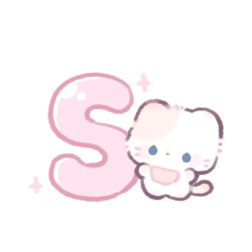 Letter PFP #32 (cute, pink, s)
