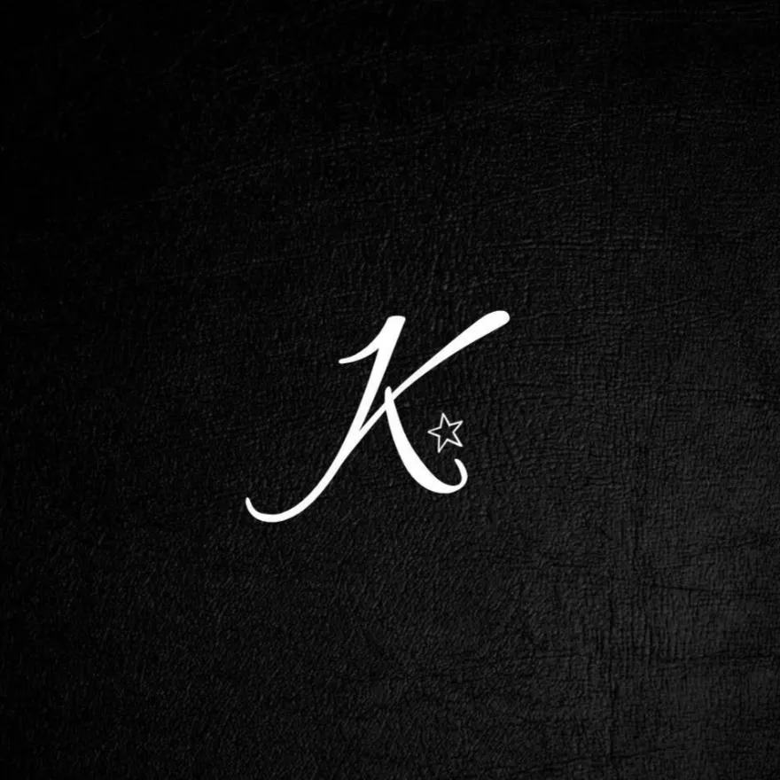 Letter PFP #45 (black, k, minimalist)