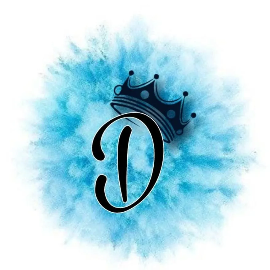 Letter PFP #50 (blue, crown, d)