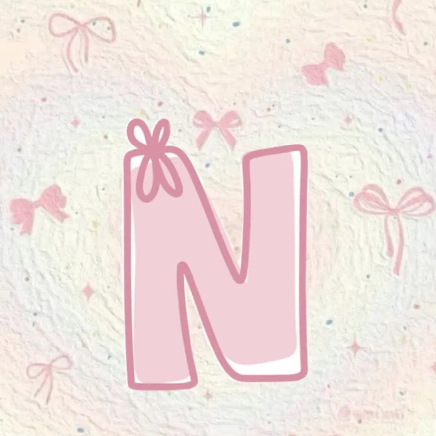 Letter PFP #62 (bow, cute, n, pink)