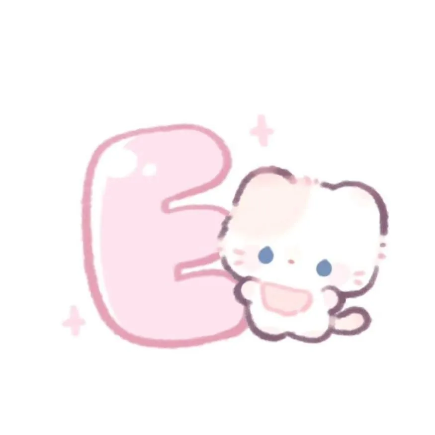 Letter PFP #67 (cute, e, pink)