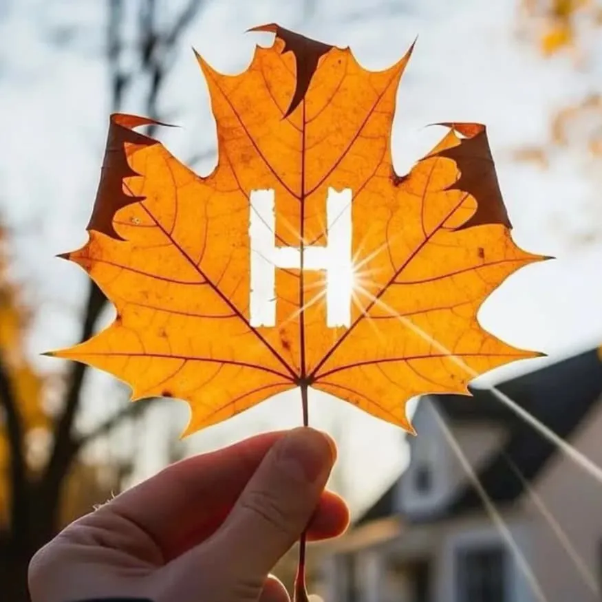 Letter PFP #76 (aesthetic, autumn, h)